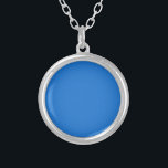 Helle Marine blau (Vollfarbe) Versilberte Kette<br><div class="desc">Helle Marine blau (Vollfarbe)</div>