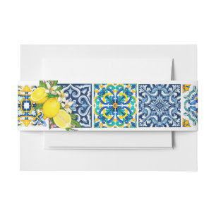 Helle mediterrane sizilianische Tiles Citrus Lemon Einladungsbanderole