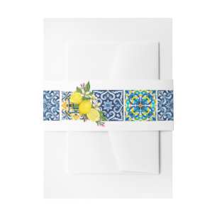 Helle mediterrane sizilianische Tiles Citrus Lemon Einladungsbanderole
