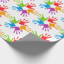 Helle mehrfarbige Diversity Hand-Drucke