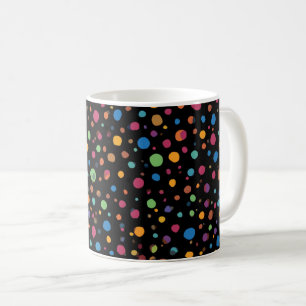 Helle mehrfarbige Tupfen Kaffeetasse