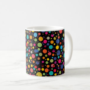 Helle mehrfarbige Tupfen Kaffeetasse