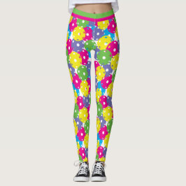 Helle Mischung von Pickleballs (kleine Fliesengröß Leggings
