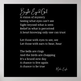 Helle Mit Augen Girl Inspiration Gedicht Wall Art  Poster