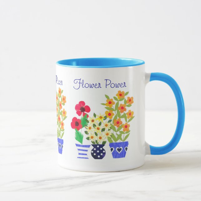 Helle moderne Blume in Pots Tasse (Rechts)