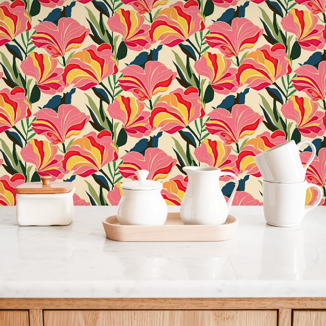 Helle moderne Chintz-Blumen  Tapete (Von Creator hochgeladen)