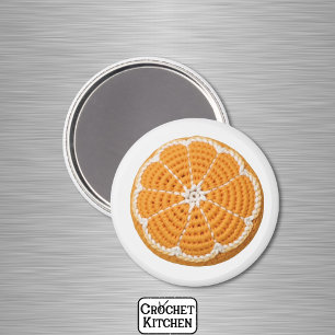 Helle, moderne Minimal Frische Crochet Orange Slic Magnet