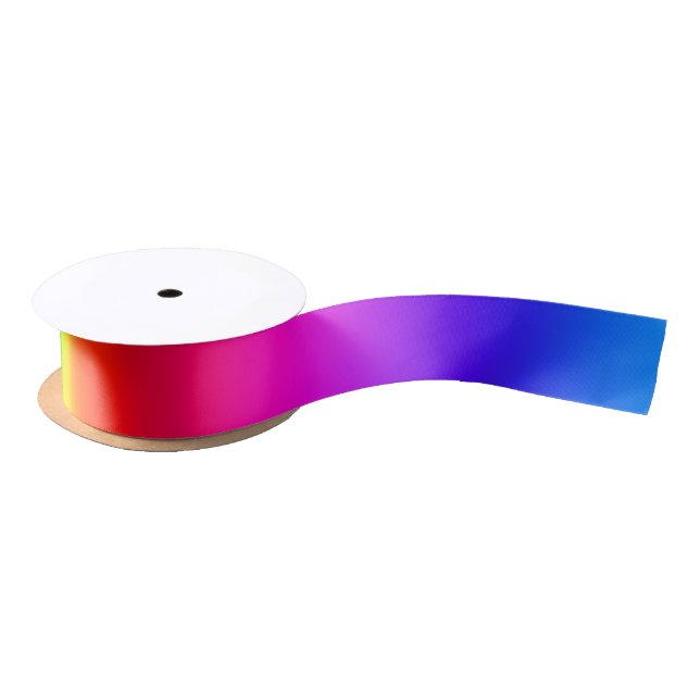 Helle, moderne Regenbogenfarben Satinband (Spule)