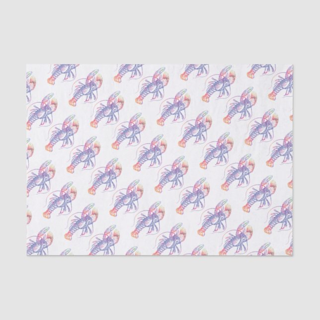 Helle Multicolor Hummer Seidenpapier (Vorderseite)