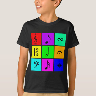helle Musiksymbole T-Shirt