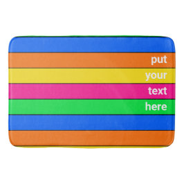 HELLE NEBENPINK GELBE BLAU GREEN ORANGE STRIPE BADEMATTE
