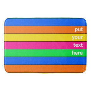 HELLE NEBENPINK GELBE BLAU GREEN ORANGE STRIPE BADEMATTE