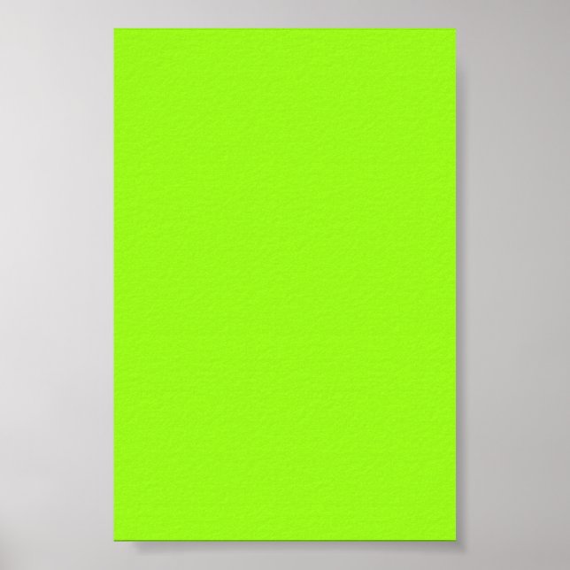 Helle Neon Chartreuse Gree Hintergrund auf einem P Poster (Vorne)