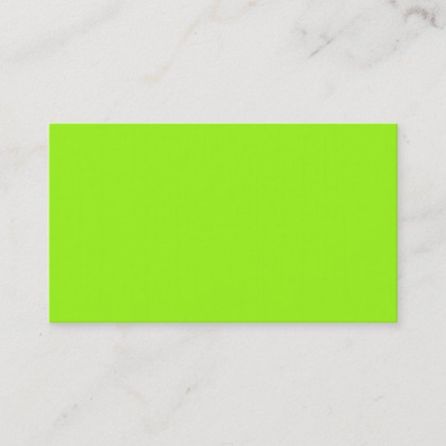 Helle Neon Chartreuse Green Business Card Visitenkarte (Vorderseite)
