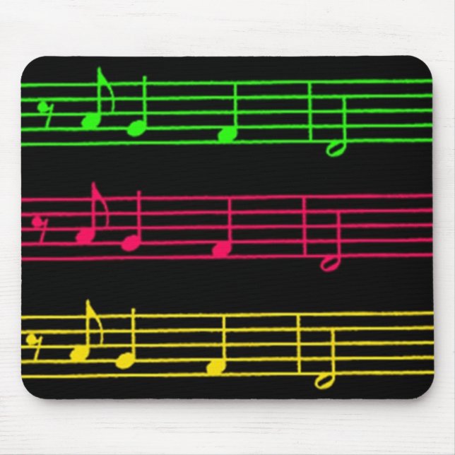 Helle Neon Notes - mousepad (Vorne)