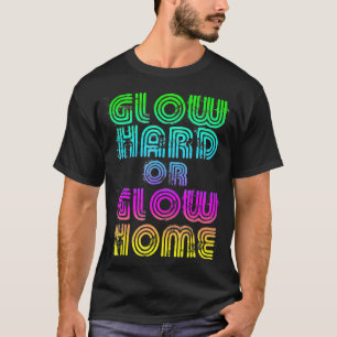 Helle Neonfarben leuchten hart oder glatt Zuhause T-Shirt