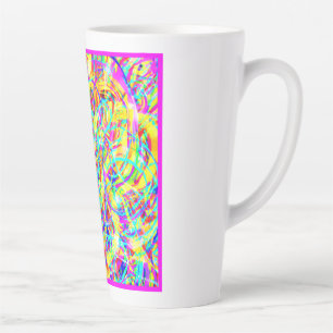 Helle Neonmuster Print Milchtasse