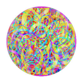 Helle Neonmuster Print Schneidebrett