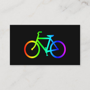 Helle Ombre-Regenbogen-Fahrrad Visitenkarte