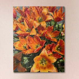Helle Orange Calypso-Tulpen-Puzzle