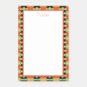 Helle Orange Flower Desk Notes Post-it Klebezettel