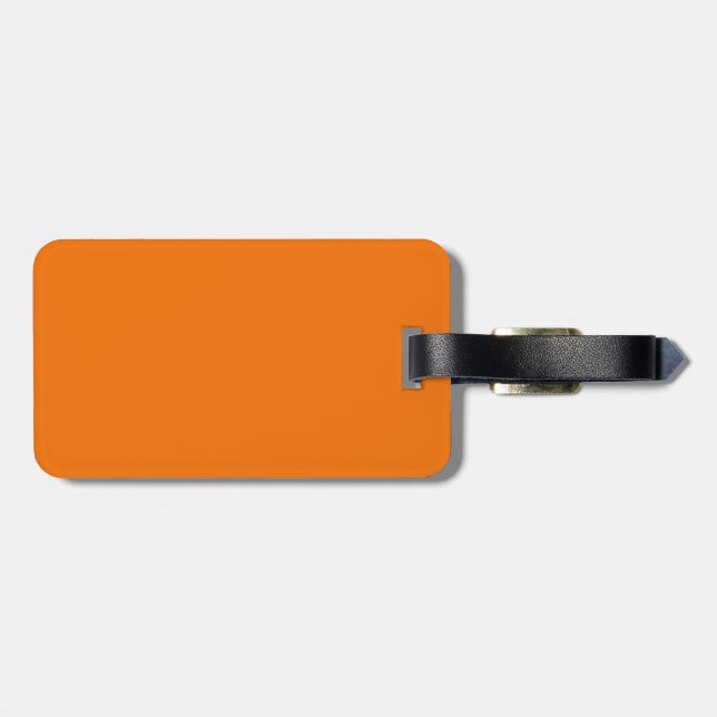 Helle Orange-Gepäckmarke Gepäckanhänger (Rückseite horizontal)