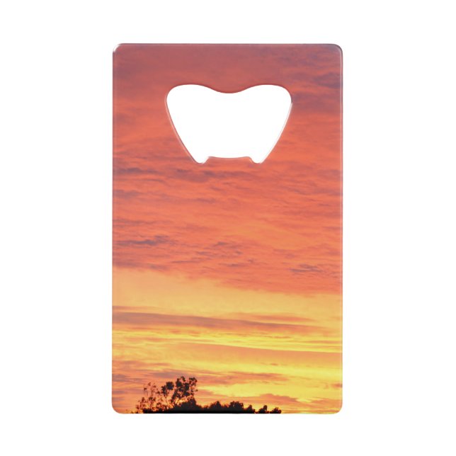 Helle Orange glühende Wolkendecke Geldbeutel Flaschenöffner (Vorderseite)