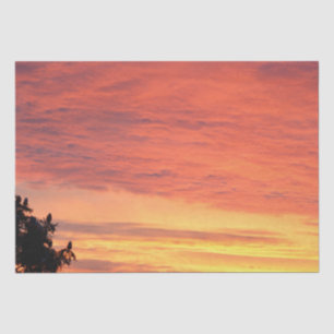 Helle Orange glühende Wolkendecke Seidenpapier