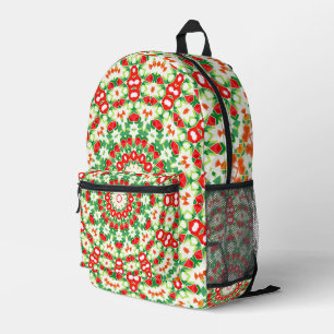 Helle Orange-Grüne Modische Bandana-Schal Bedruckter Rucksack