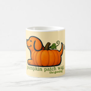 Helle Orange Kürbis Herbst Hundeliebhaber Kaffeetasse