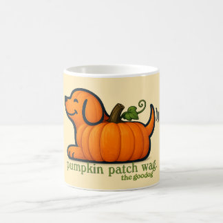 Helle Orange Kürbis Herbst Hundeliebhaber Kaffeetasse