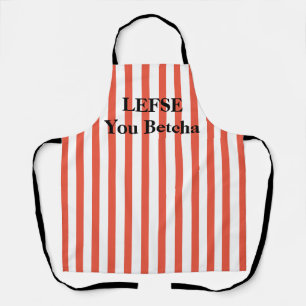 Helle Orange Streifen Lefse All-over Print-Schürze Schürze