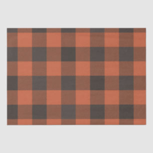 Helle Orange und Schwarz Kariert Seidenpapier