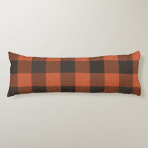 Helle Orange und Schwarz Kariert