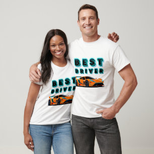 Helle Orangefarbene Rennbahn mit Neonlicht Highlig T-Shirt