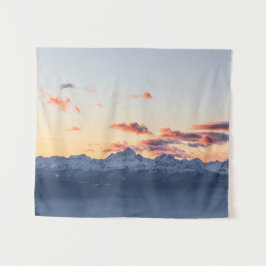 Helle Orangenwolken oberhalb Triglav, Slowenien Wandteppich
