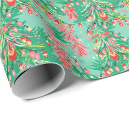 Helle Palm Beach Weihnachtsbäume und Ornamente Geschenkpapier