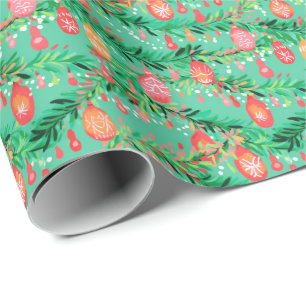 Helle Palm Beach Weihnachtsschmuck Wasserfarbe Geschenkpapier
