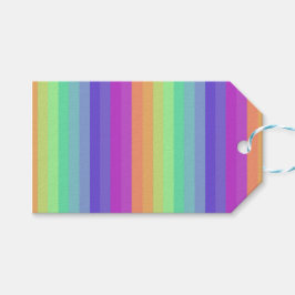 Helle Pastel Rainbow Strift Geschenkmarke Geschenkanhänger