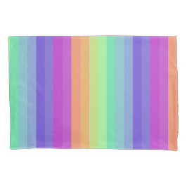 Helle Pastel Rainbow Strip Pillowcase Kissenbezug