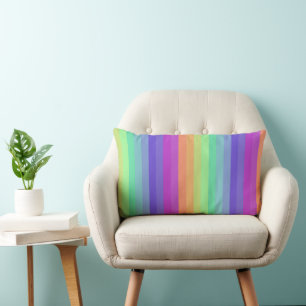 Helle Pastel Rainbow Stripteuse Kissen