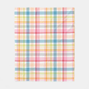 Helle Pastell-Kariert mehrfarbig Clan Tartan Fleecedecke