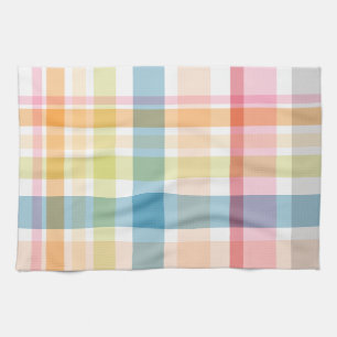 Helle Pastell-Karotierung mehrfarbig Clan-Tartan Geschirrtuch