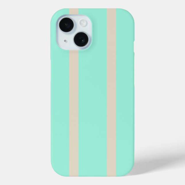 Helle pastellblaue und graue Streifen Case-Mate iPhone Hülle (Rückseite)