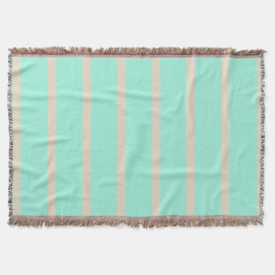 Helle pastellblaue und graue Streifen Decke