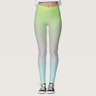 Helle Pastellfarben Gradient Blue Pink Green Leggings