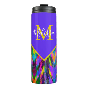 Helle personalisierte Stammes-Chevron  Thermosbecher