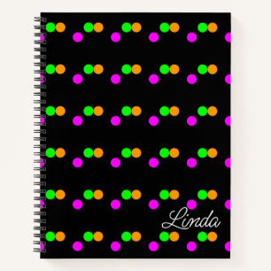 Helle Punkte Name Journal Notizbuch
