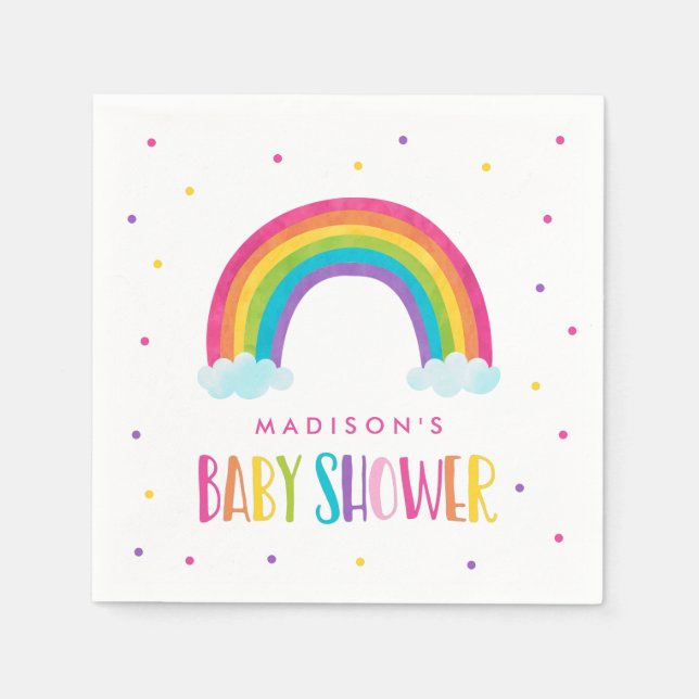 Helle Rainbow Baby Dusche Serviette (Vorderseite)