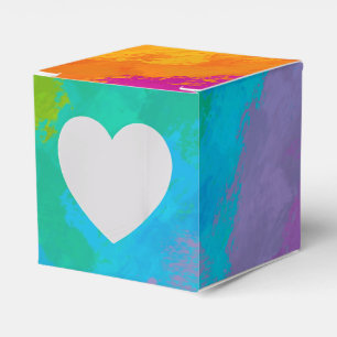 Helle Rainbow Birthday Party Favoriten Box Geschenkschachtel
